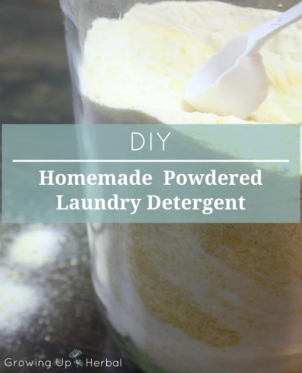 DIY: Homemade Powdered Laundry Detergent | GrowingUpHerbal.com | Make your own powdered laundry detergent and decrease the toxins in your home!