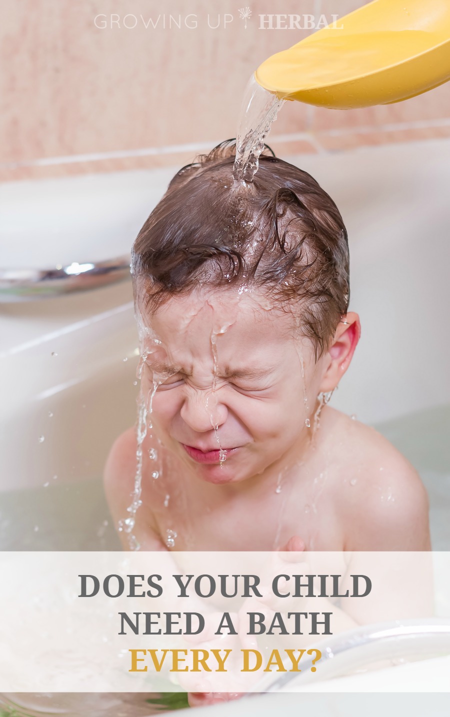 Does Your Kiddo Need A Bath Every Day? | GrowingUpHerbal.com | Do kids really need a bath everyday? Find out here.