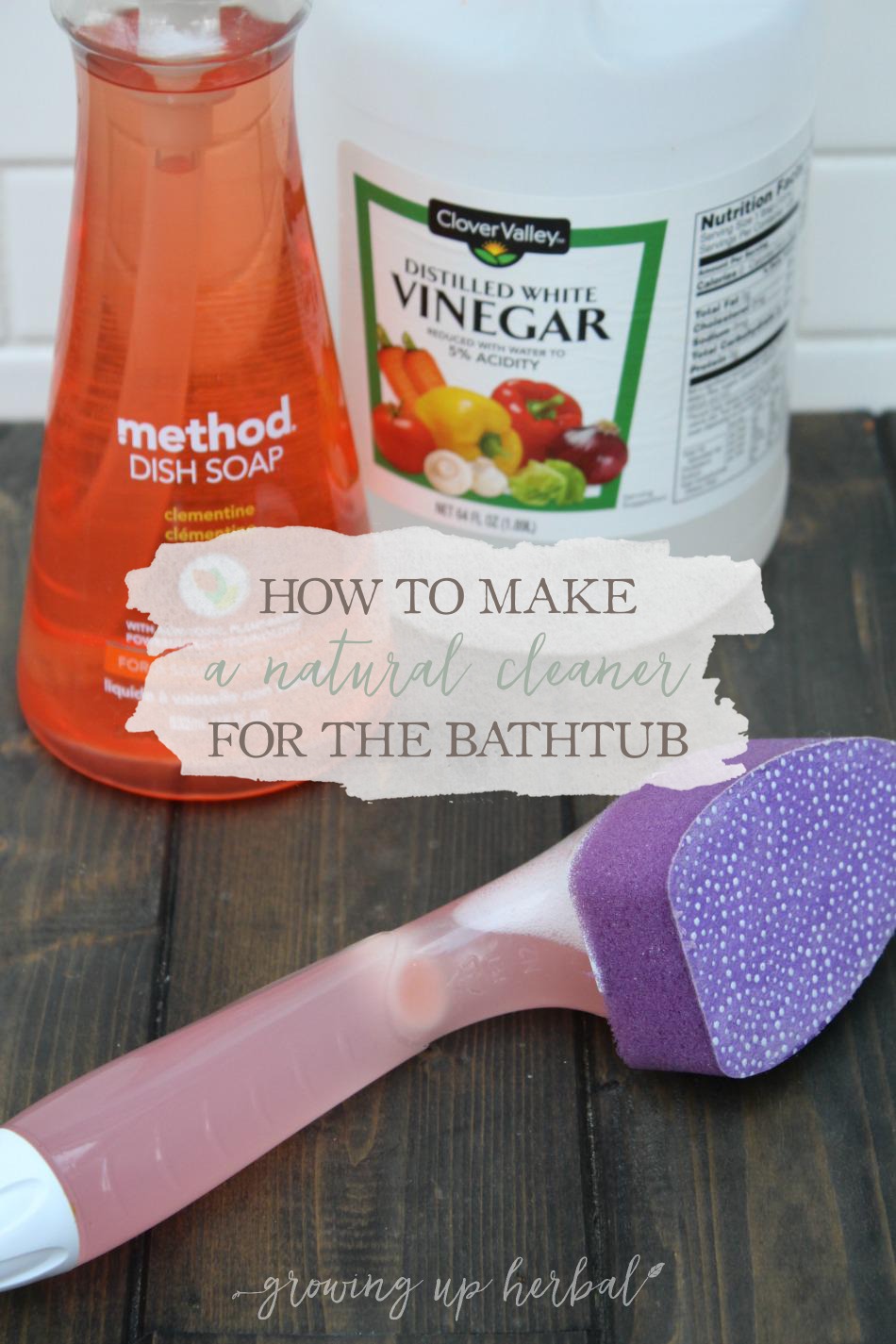 How To Make A Natural Cleaner For The Bathtub | Growing Up Herbal | Checkout my favorite natural cleaner for the bathtub and shower! It's so easy and so cheap!