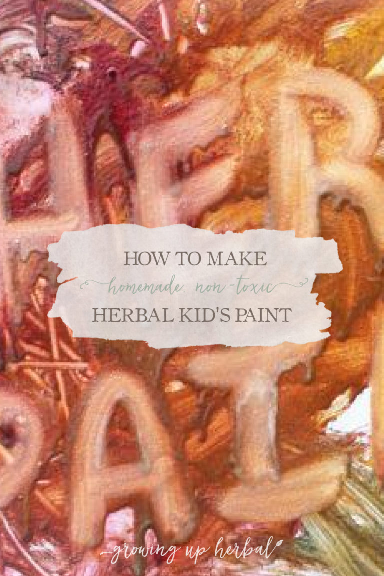 How To Make Homemade, NonToxic Herbal Kid's Paint