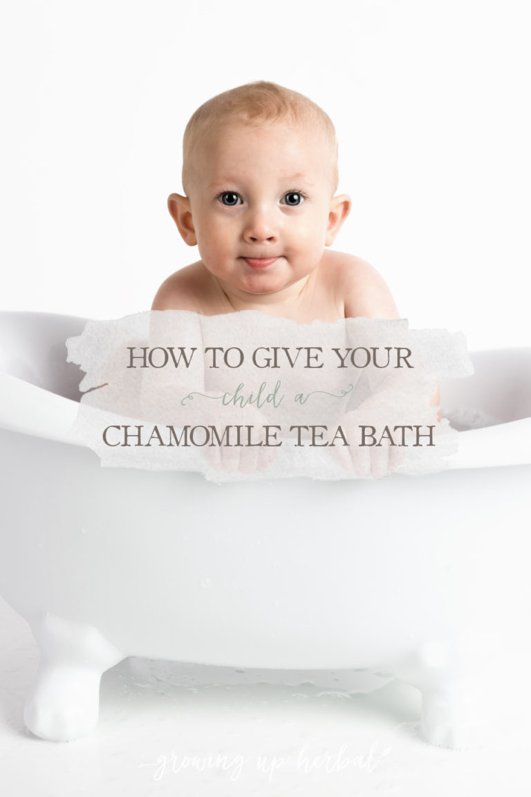How To Give Your Child A Chamomile Tea Bath Growing Up Herbal
