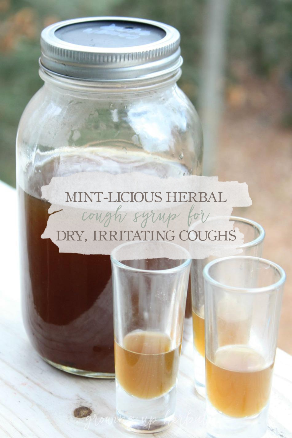 Mint-licious Herbal Cough Syrup Recipe | Growing Up Herbal | A minty herbal cough syrup for dry, irritating coughs.