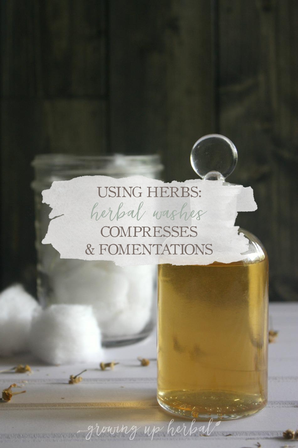 Using Herbs: Herbal Washes, Compresses, and Fomentations | Growing Up Herbal | Learn the many ways to use herbal washes as well as the difference in a compress and fomentation, and how to make each one.