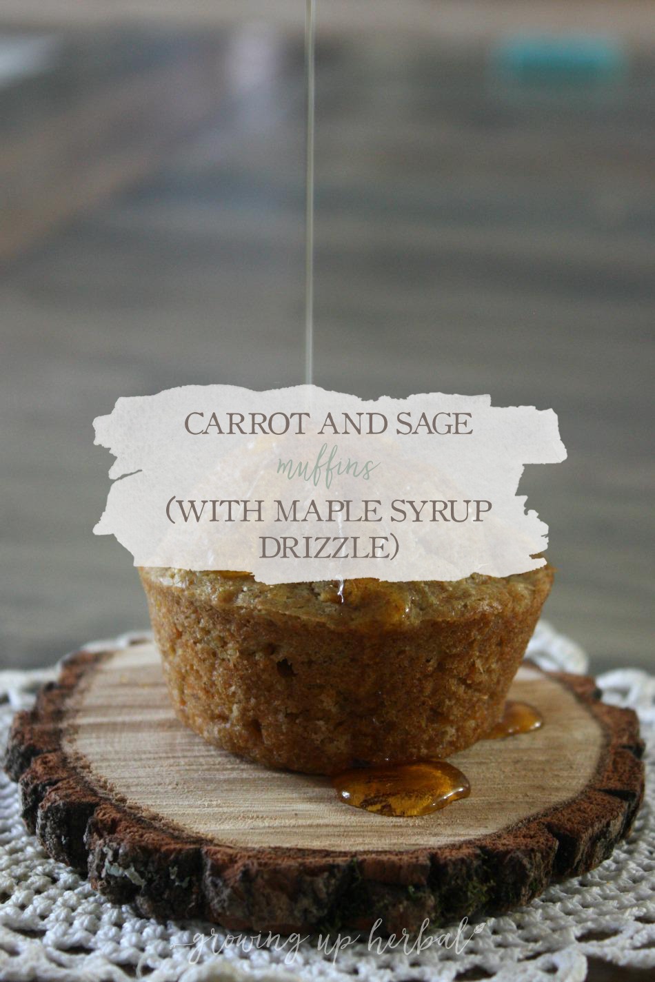 Carrot And Sage Muffins (With Maple Syrup Drizzle) | Growing Up Herbal | These sweet and savory muffins are a great start to your day when paired with some homemade yogurt and raw milk! Yum!