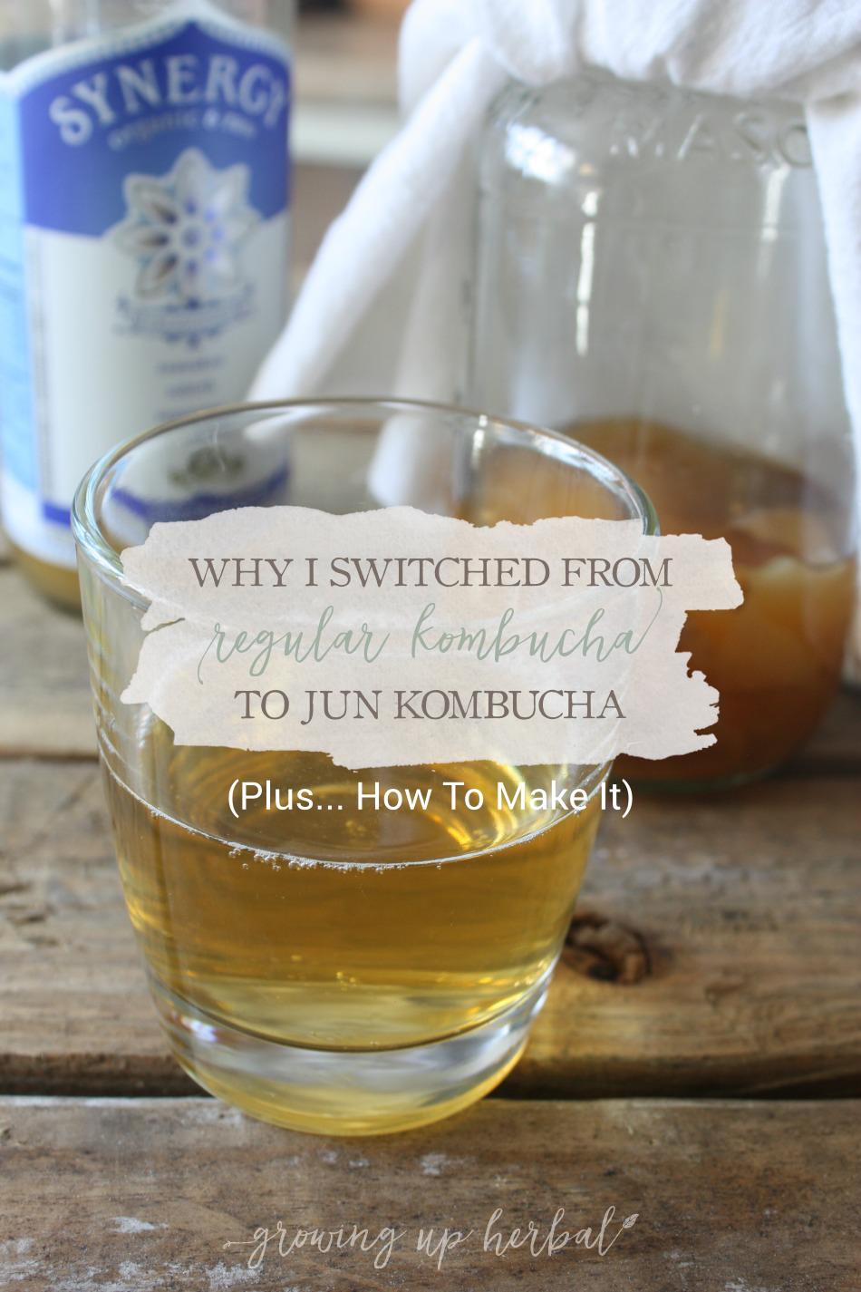 Why I Switched From Regular Kombucha To Jun Kombucha (+ How To Make It) | Growing Up Herbal | Have you heard of "jun kombucha?" Here's why I'm drinking it now + a tutorial for how to make it!