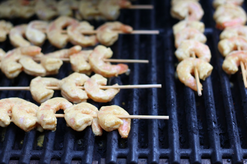 Grilled Tandoori Shrimp Skewers | Growing Up Herbal | You'll love this Indian-inspired recipe for grilled tandoori shrimp skewers!