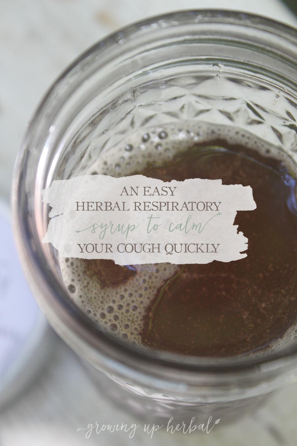 An Easy Herbal Respiratory Syrup To Calm Your Cough Quickly | Growing Up Herbal | An herbal cough syrup for dry, hacking coughs from The Healing Kitchen.