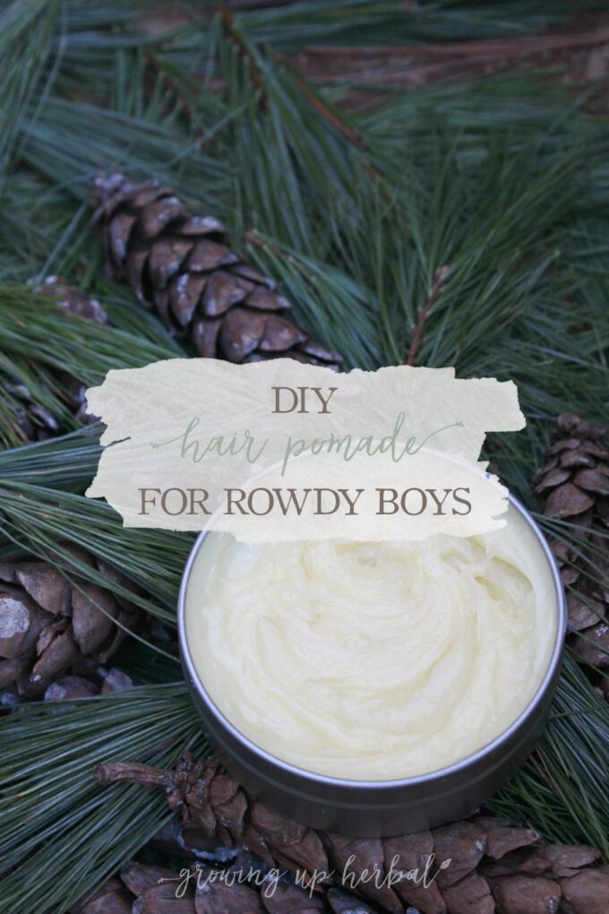 DIY Hair Pomade For Rowdy Boys | Growing Up Herbal | Get this recipe for all-natural homemade hair pomade for medium and firm hold. Your favorite guy will love it!