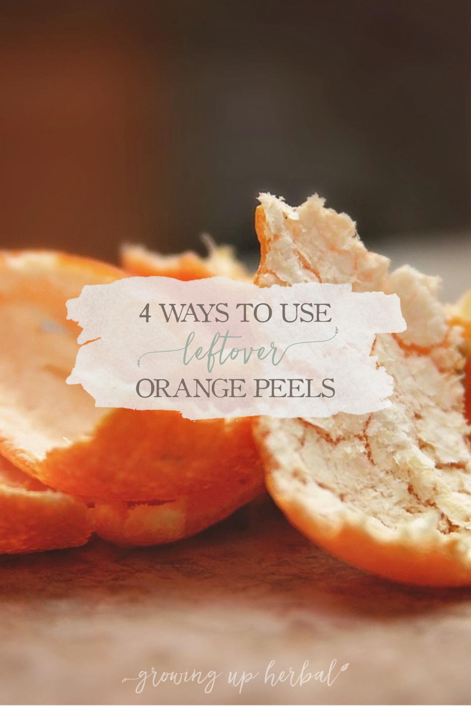 4 Ways To Use Leftover Orange Peels | Growing Up Herbal | Have a surplus of orange peels? Don't throw them away. Instead, put your leftover orange peels to use with these four easy DIY projects!