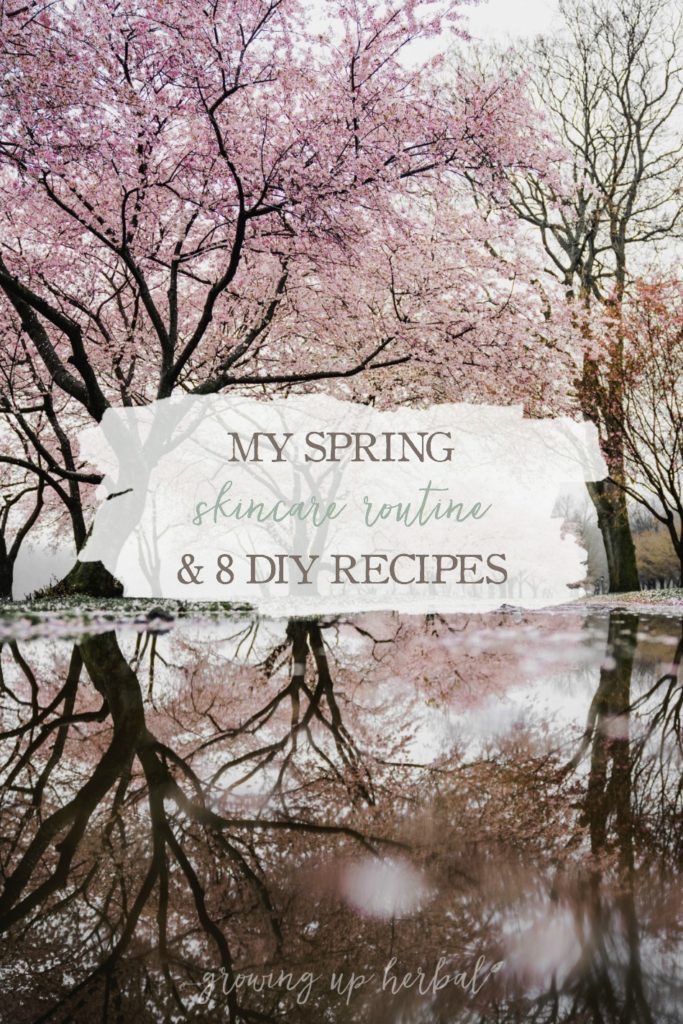 My Spring Skincare Routine & 8 DIY Recipes | Growing Up Herbal | Seasons change and so do skincare routines. Here are 8 DIY skin care recipes I’ll be using to care for my skin this spring.