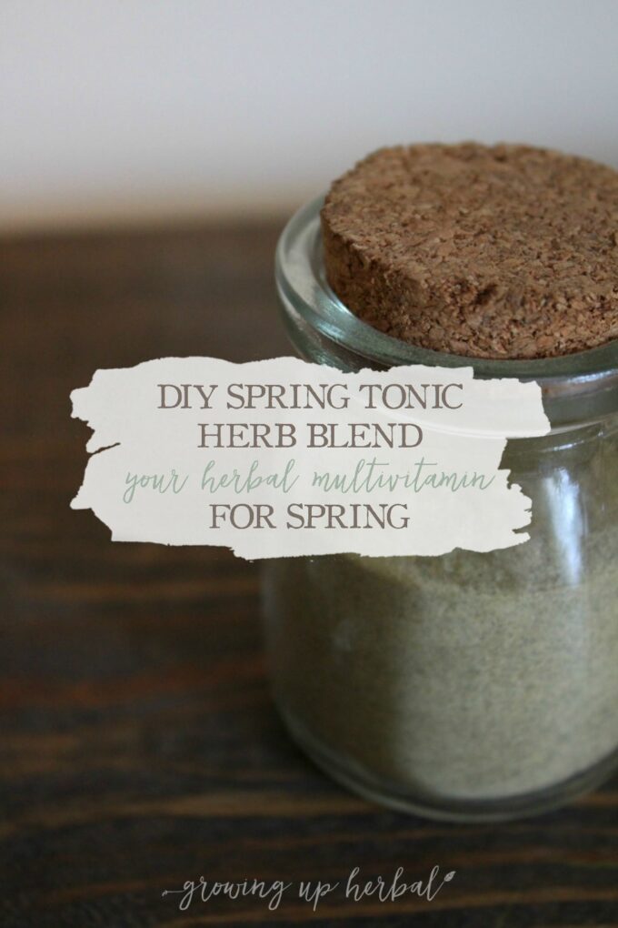 DIY Spring Tonic Herb Blend: Your Herbal Multivitamin For Spring | Growing Up Herbal | Spring is here, and it’s time to shed winter’s weight and lighten the load for an energetic spring. This Spring Tonic Herb Blend has the nutrients you need!