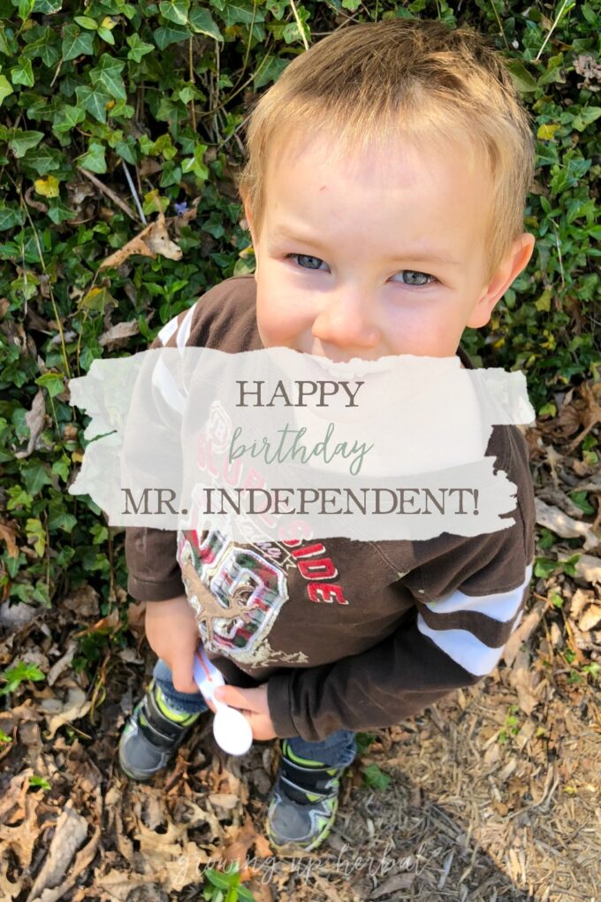 Happy Birthday, Mr. Independent! | Growing Up Herbal | Today is Ezrah’s 4th birthday!