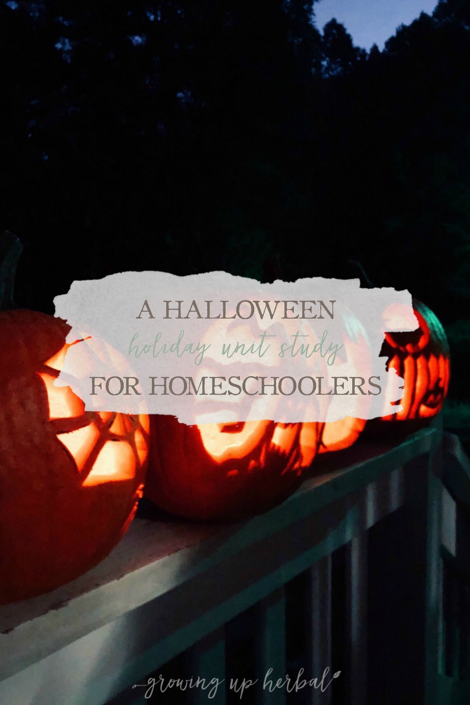 A Halloween Holiday Unit Study for Homeschoolers | Growing Up Herbal | We’re trying something new in our homeschool. We’re doing a holiday-themed unit study during our Winter Break all about Halloween. Here’s what it consists of in case you want to do one too!