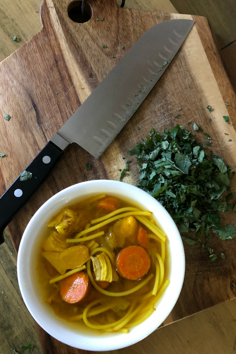 Immune-Supportive Turmeric-Ginger Chicken Noodle Soup | Growing Up Herbal | If you're looking for healthy foods for cold and flu season, you won't want to miss this spicy, immune-supportive turmeric-ginger chicken noodle soup!
