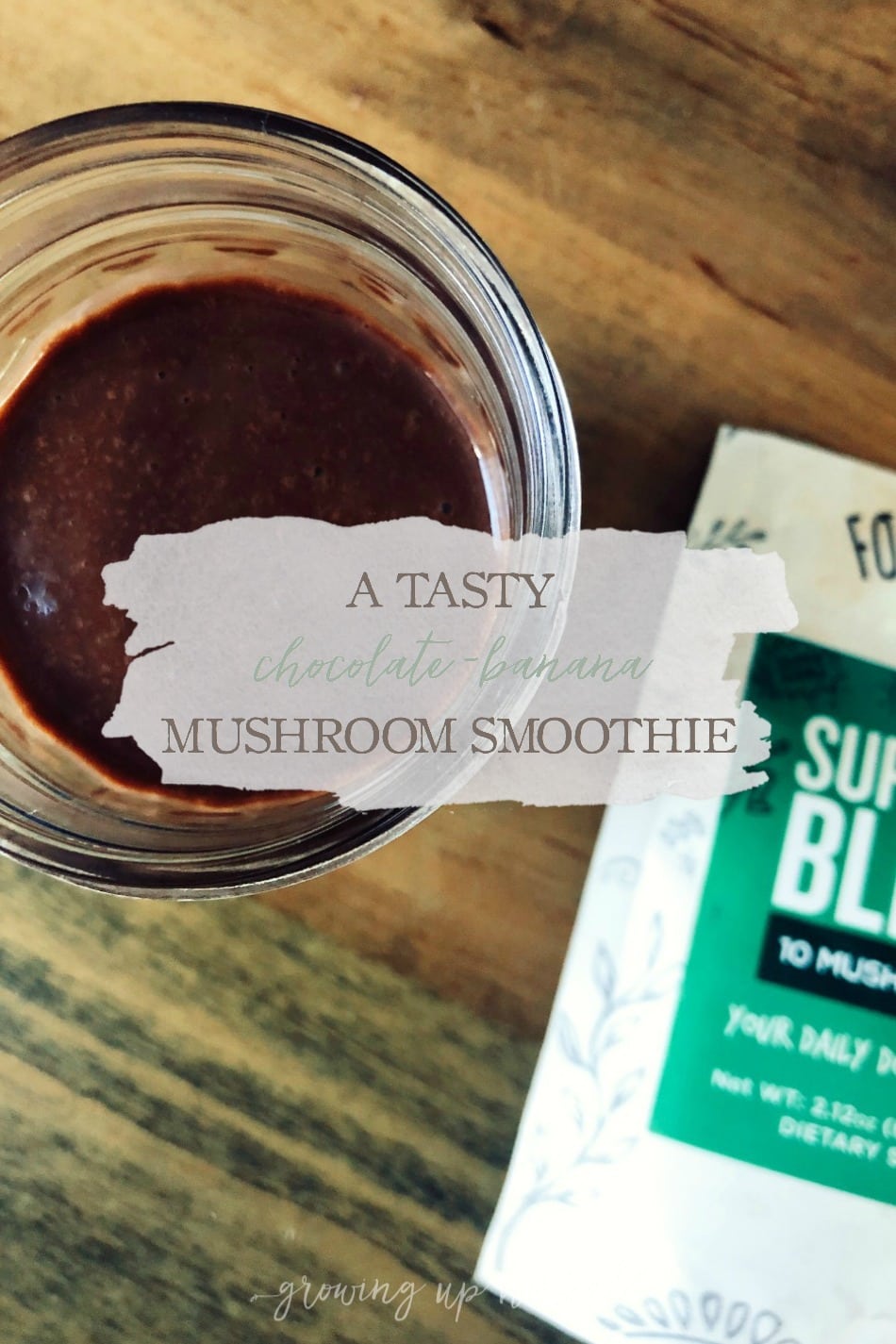 A Tasty Chocolate-Banana Mushroom Smoothie | Growing Up Herbal | Tasty, nutritious, full of antioxidants, and supportive to your immune system—this chocolate-banana mushroom smoothie will soon be a family favorite!