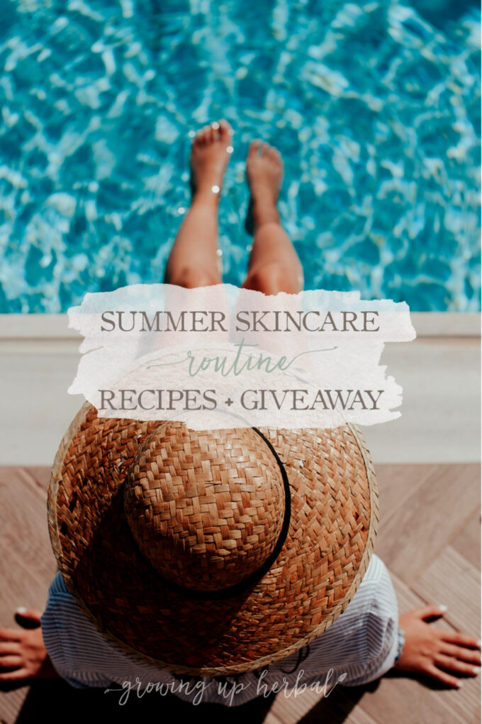 My Healthy Summer Skincare Routine & DIY Recipes (And A Giveaway) | Growing Up Herbal | Check out my new summer skincare routine along with some great DIY skin care recipes and a natural skin care package giveaway too!