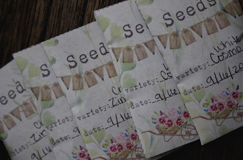 printed seed packets