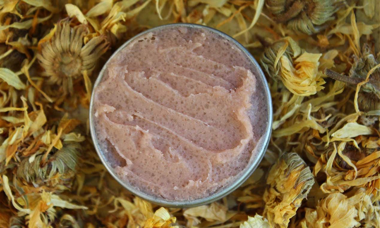 DIY Beauty Perfectly Pink Nourishing Lip Scrub Growing Up Herbal