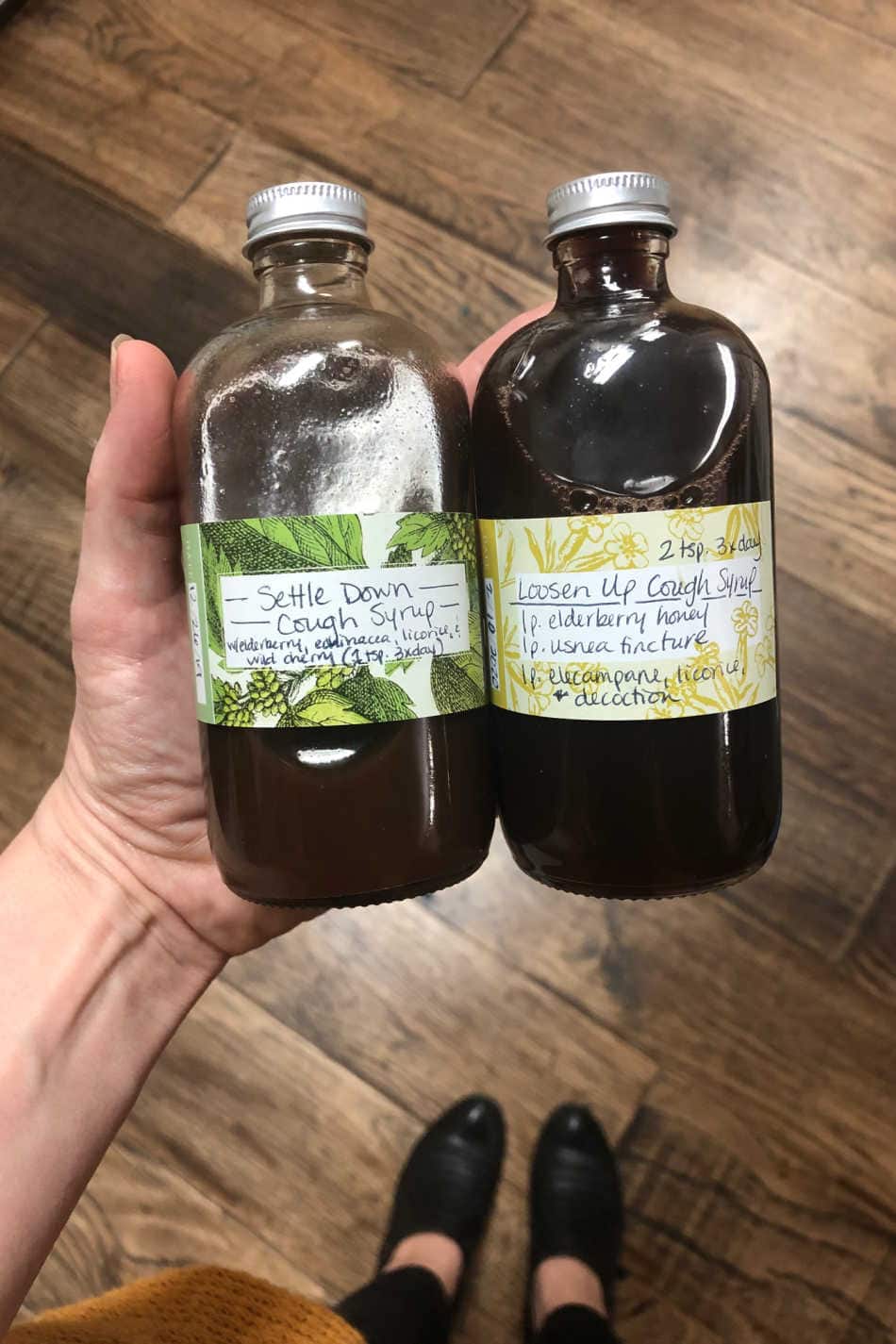 Shelf-Stable Wet and Dry Herbal Cough Syrup Recipes | Growing Up Herbal | Learn how to make two shelf-stable herbal cough syrups — one for wet coughs and one for dry coughs (plus, how they work for each type of cough)!